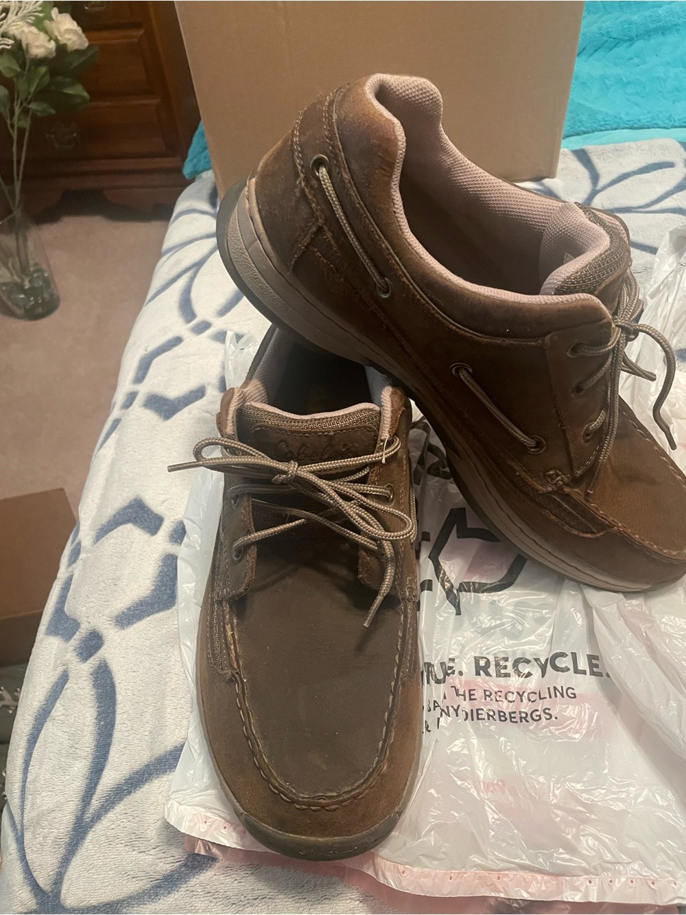 Cabela's Brown Leather Lace-Up Boat Shoes